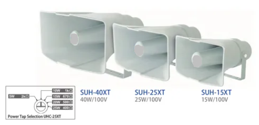 Horn speaker, PA horn, Paging horn speaker, SUH 15, SUH 25, SUH 40